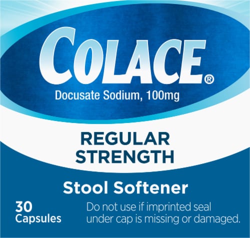 Colace® Stool Softener Capsules 100mg Perspective: top