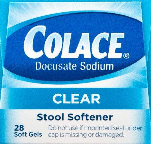 Colace® Stool Softener Clear Soft Gels Perspective: top