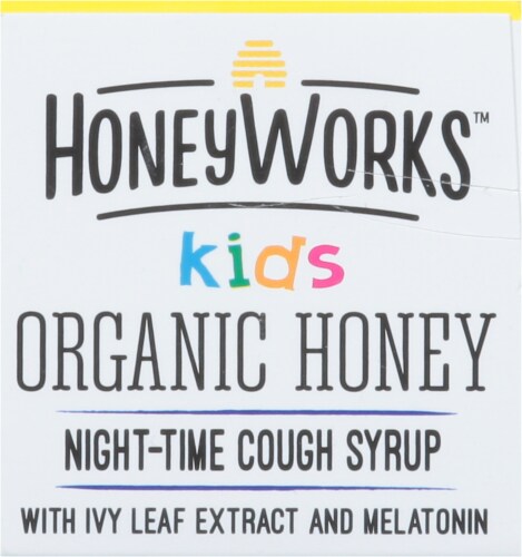 HoneyWorks Kids Organic Honey Night-Time Cough Syrup Perspective: top
