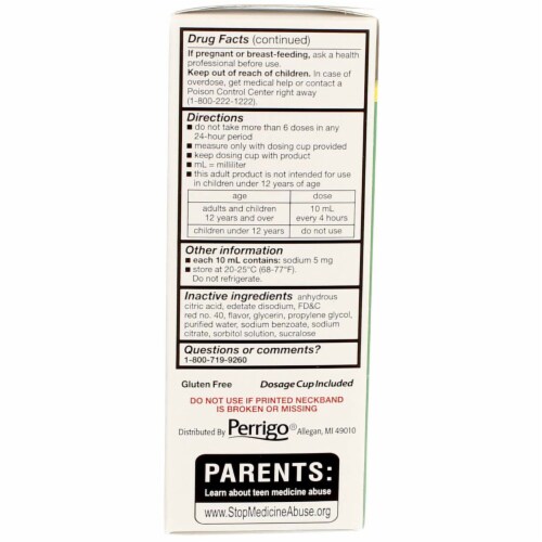 GoodSense Tussin CF Multi-Symptom Cold Cough Suppressant Liquid, 4 fl oz Perspective: top