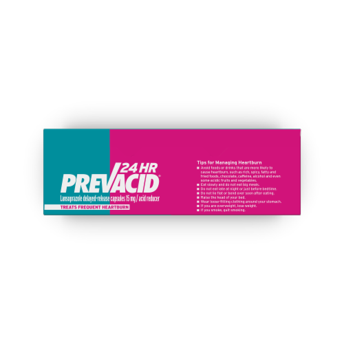 Prevacid® 24HR Lansoprazole Acid Reducer Capsules Perspective: top