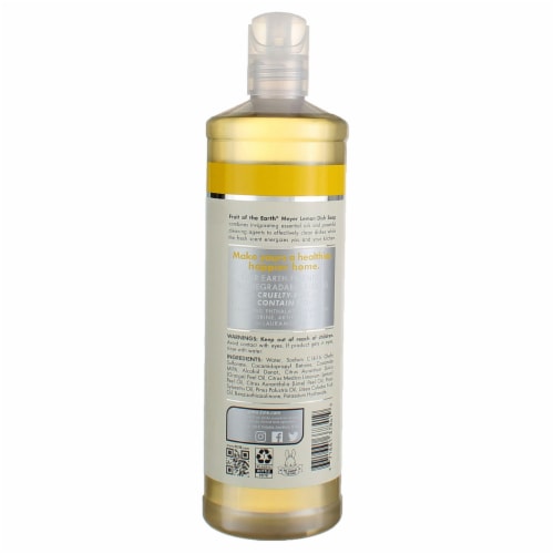 Fruit Of The Earth Meyer Lemon With Essential Oils Dish Soap, Lemon, 16 fl oz Perspective: top
