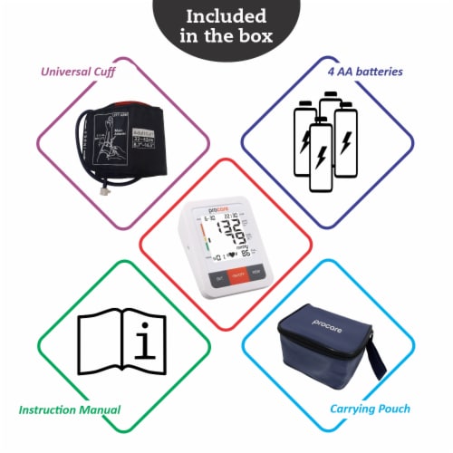 Procare Upper Arm Blood Pressure Monitor with XL Cuff Perspective: top