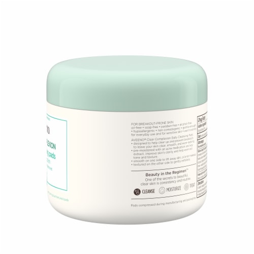 Aveeno Clear Complexion Acne Cleansing Pads, Salicylic Acid Perspective: top