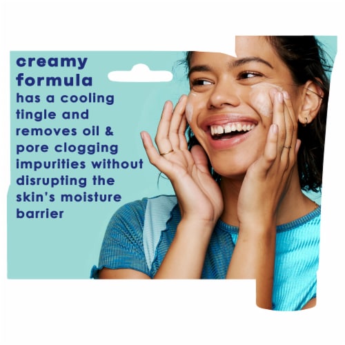 Clean & Clear Oil-Free Deep Action Cream Face Wash Cooling Face Cleanser with Pro-Vitamin B5 & BHA Perspective: top
