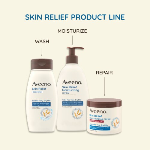 Aveeno Skin Relief Intense Moisture Hand Cream Fragrance-Free with Soothing Prebiotic Oat Perspective: top