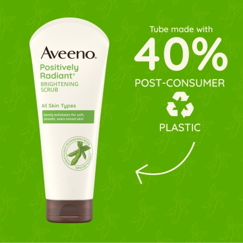 Aveeno Positively Radiant Face Scrub with Soy Bean Extract For Soft, Smooth, Even-Toned Skin Perspective: top