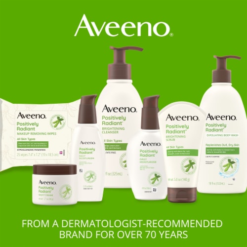 Aveeno Positively Radiant Clear Complexion Foaming Oil-Free Face Wash with Soy Extract Perspective: top