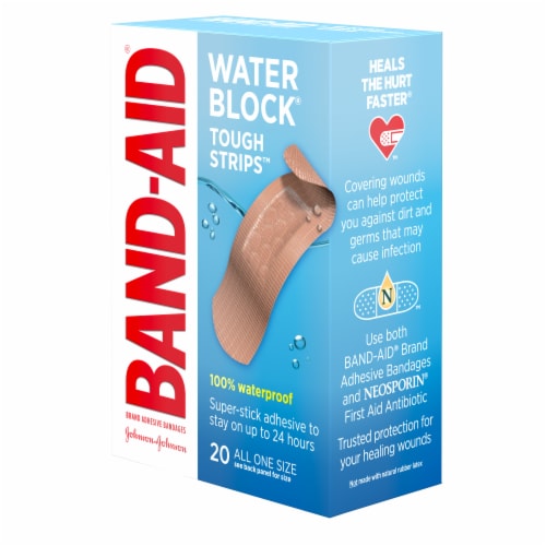 BAND-AID Brand Water Block Tough Sterile Bandages Perspective: top