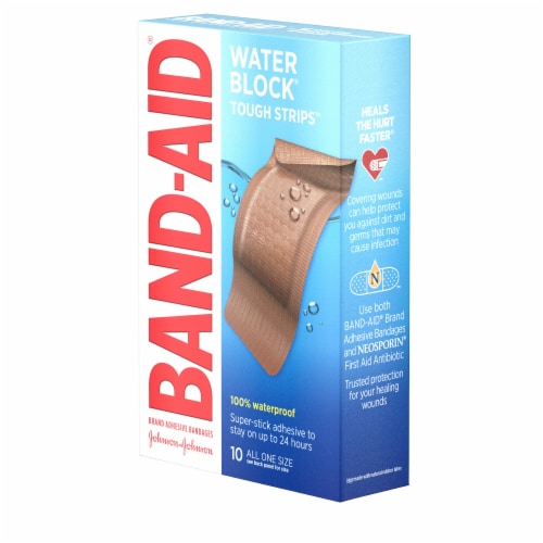 Band-Aid Brand Extra Large Water Block Tough Strips Adhesive