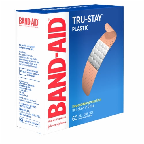 Band-Aid Brand Tru-Stay Plastic Adhesive Bandages, All One Size Perspective: top