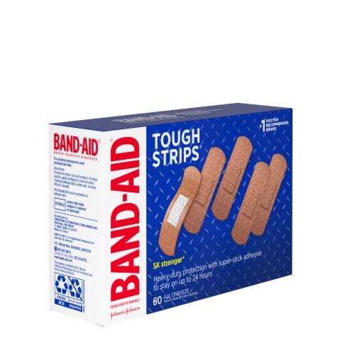 Band-Aid Tough Strips Adhesive Bandage Perspective: top