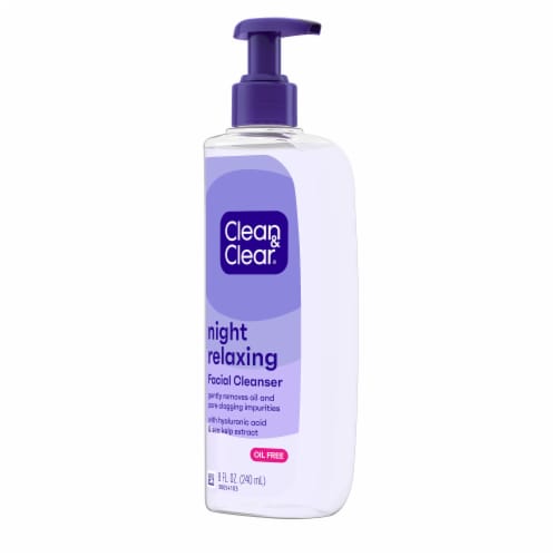 Clean & Clear Night Relaxing Oil-Free Night Face Wash Perspective: top