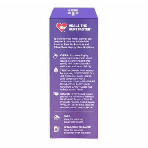Band-Aid Large Gauze Pads 10 Count Perspective: top