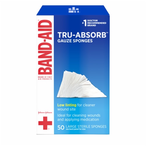 BAND-AID Brand First Aid Tru-Absorb Gauze Sponges Perspective: top