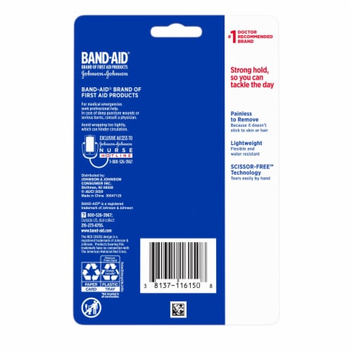 Band-Aid Brand Tough Wrap Self-Adhesive Wound Wrap Perspective: top