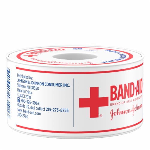 BAND-AID Brand First Aid Water Block Waterproof Adhesive Tape Roll Perspective: top