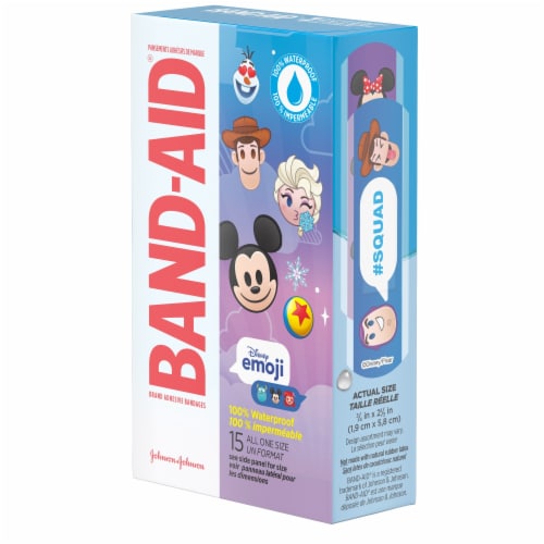 Band-Aid Brand Bandages For Kids, Disney Emoji, All One Size Perspective: top