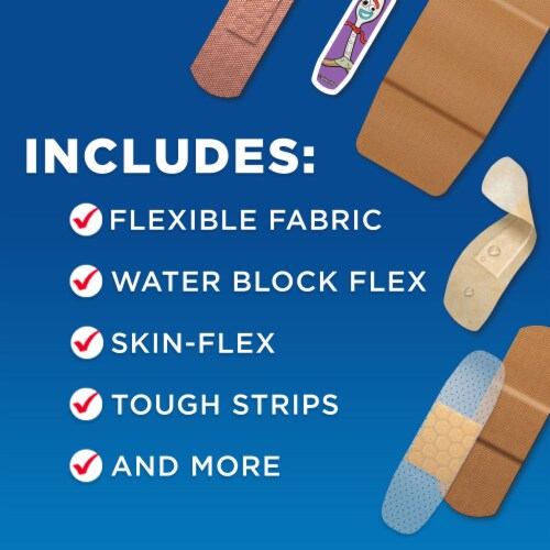 BAND-AID Brand Family Variety Pack Assorted Sizes Adhesive Bandage Perspective: top