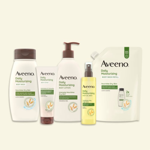 Aveeno Daily Moisturizing Body Oil Mist with Oat Oil for Rough Sensitive Dry Skin Perspective: top