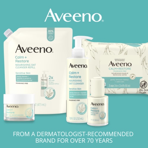 Aveeno Calm + Restore Redness Relief Cream Fragrance-Free for Sensitive Skin Perspective: top