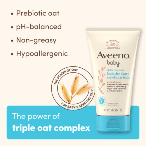 Aveeno Baby Healthy Start Newborn Baby Body Balm, Hypoallergenic Perspective: top