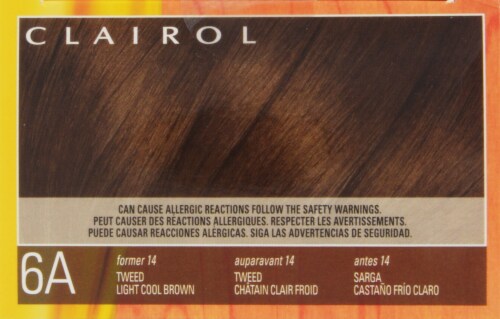 Clairol Natural Instincts Tweed Light Ash Brown 6a Hair Color Perspective: top
