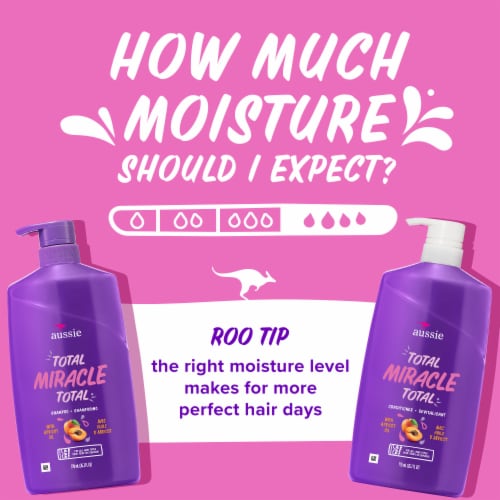 Aussie Total Miracle Shampoo and Conditioner Set with Apricot and Macadamia Oil Paraben Free Perspective: top