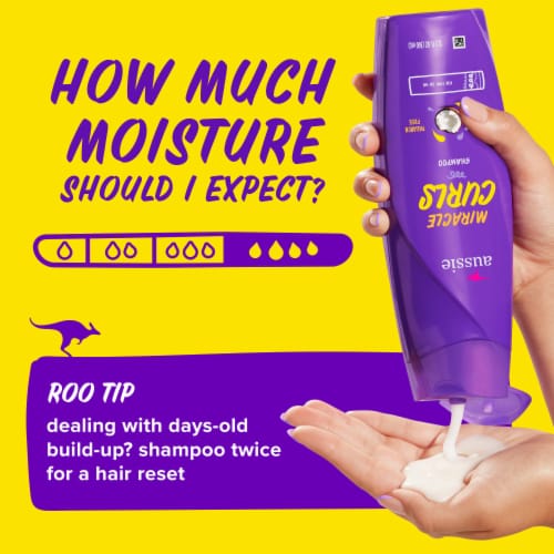 Aussie Miracle Curls Shampoo with Coconut Oil Paraben Free Perspective: top