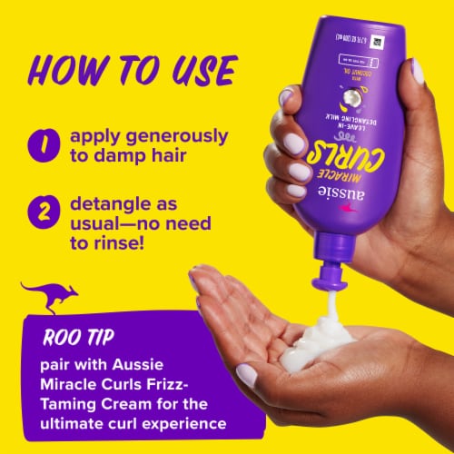 Aussie Miracle Curls with Coconut Oil Detangling Treatment Perspective: top