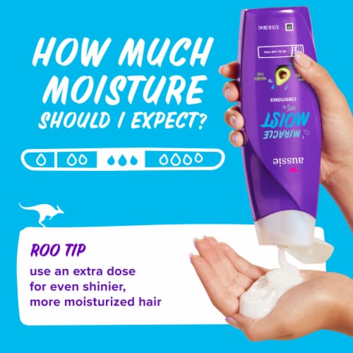 Aussie Miracle Moist Conditioner with Avocado Oil Paraben Free Perspective: top