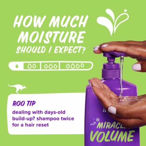Aussie Miracle Volume with Plum & Bamboo Paraben Free Shampoo Perspective: top