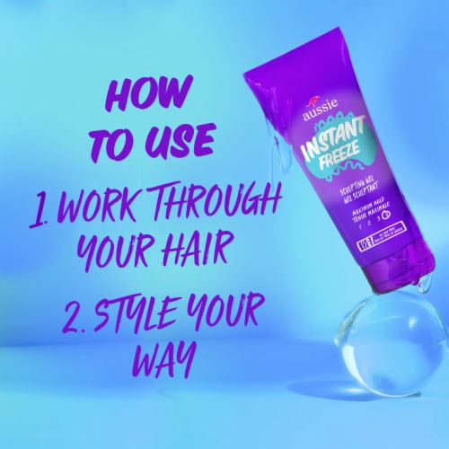Aussie Instant Freeze Sculpting Gel for Curly Straight Wavy Hair Perspective: top