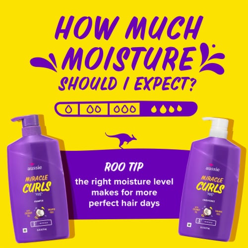 Aussie Miracle Curls Shampoo and Conditioner Set with Coconut Oil Paraben Free Perspective: top