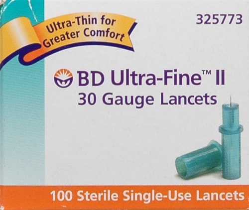 BD Ultra Fine 30 Lancets Perspective: top