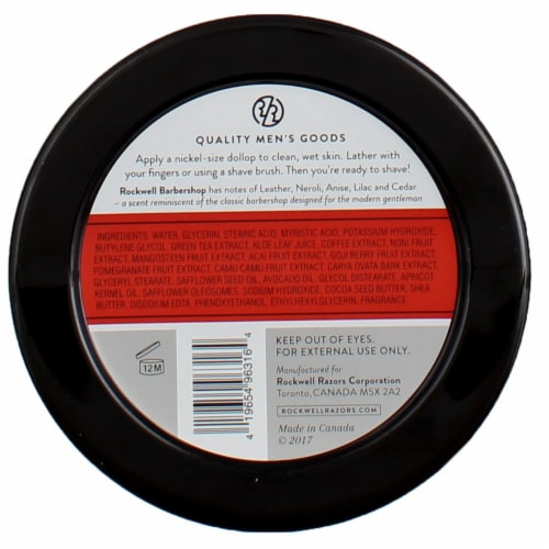 Rockwell Razors Barbershop Barbershop Shaving Cream, 4 oz Perspective: top