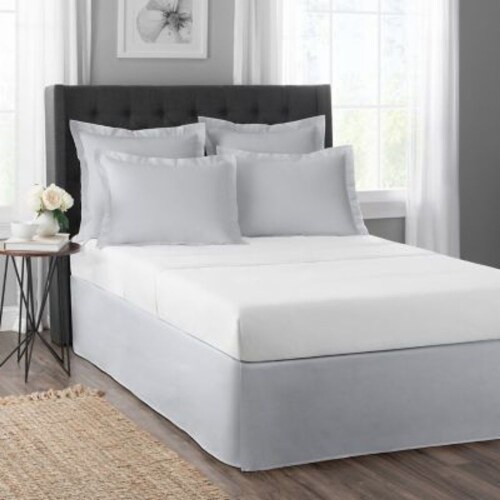 Linen Shoppe Furniture Row essentials Twin Size Bed skirt Microfiber Grey Gray 