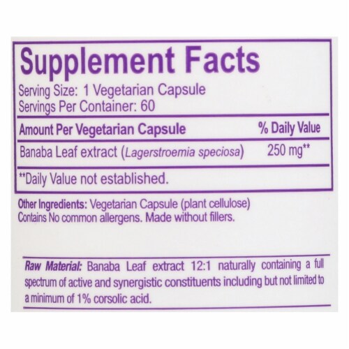 Paradise Herbs Banana Leaf - 60 Vegetarian Capsules Perspective: top
