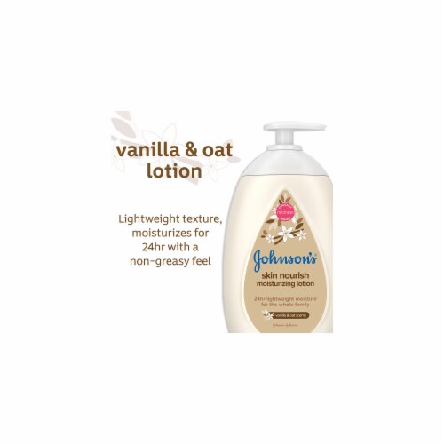 Johnson's Skin Nourish Moisturizing Baby Lotion Vanilla & Oat (Pack of 3) Perspective: top