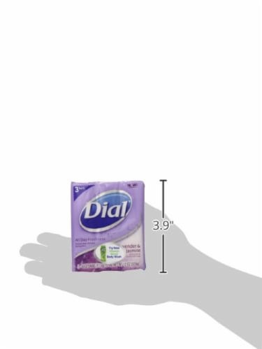 Dial Antibacterial Deodorant Soap Lavender & Twilight Jasmine (Pack of 3) Perspective: top
