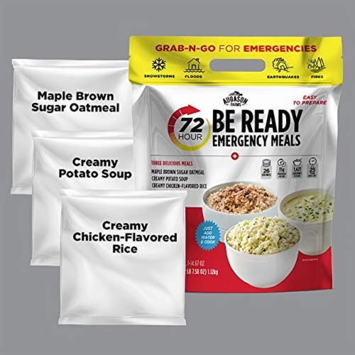 Augason Farms 72-Hour BE READY Emergency Meals (Pack of 2) Perspective: top
