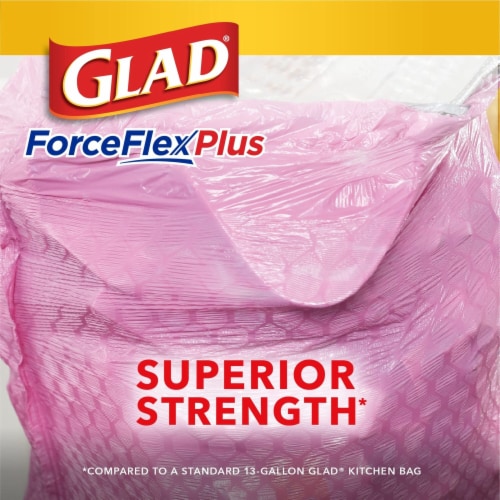 Glad ForceFlex MaxStrength 13 Gal. Drawstring Trash Bags, 120 ct. - Cherry  Blossom Scent