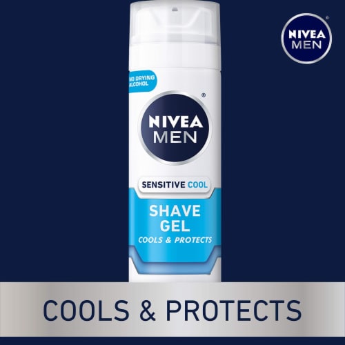 NIVEA Men Sensitive Cooling Shaving Gel (Pack of 2) Perspective: top