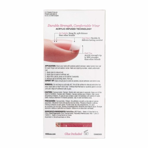 Kiss salon acrylic french nails petite pack of 4 4 pack kroger