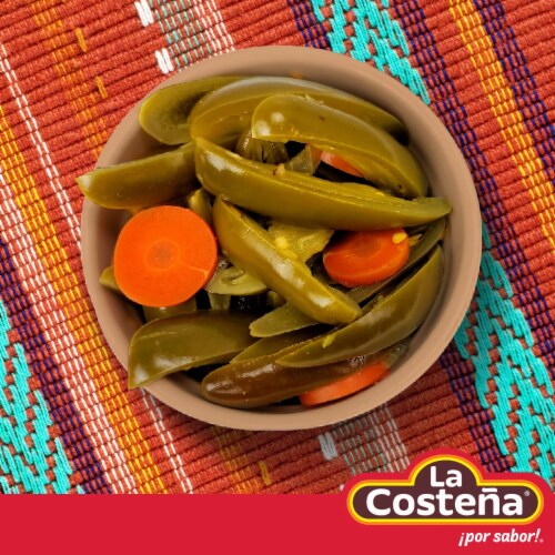 La Costeña Sliced Jalapeno Peppers | Pickled Green Hot Jalapeños | 12 Ounce can (Pack of 8) Perspective: top