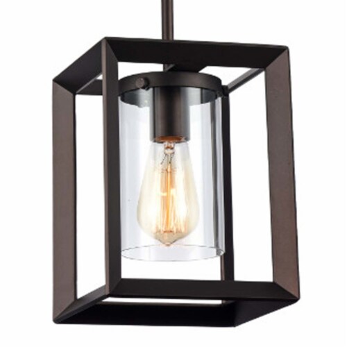 IRONCLAD Industrial-style 1 Light Rubbed Bronze Ceiling Mini Pendant 7  Shade Perspective: top