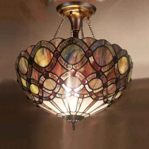 Tiffany style semi clearance flush ceiling lights
