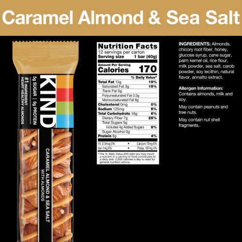 KIND® Caramel Almond & Sea Salt Nuts and Spices Bars Perspective: top