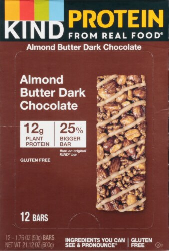 KIND® Almond Butter Dark Chocolate Protein Bars Perspective: top