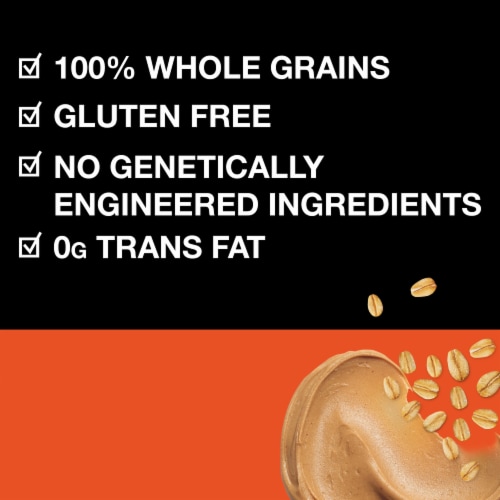 KIND 100% Whole Grains Gluten Free Nut Butter Filled Creamy Peanut Butter Healthy Snack Bars Perspective: top
